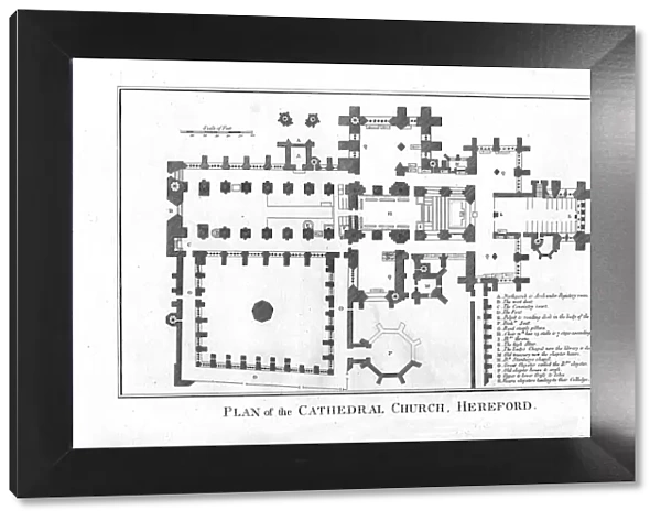 Plan of the Cathedral Church, Hereford. late 18th century