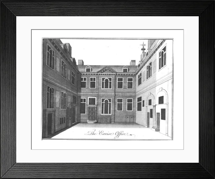 Framed Print : The Excise Office. c1756. Artist: Benjamin Cole