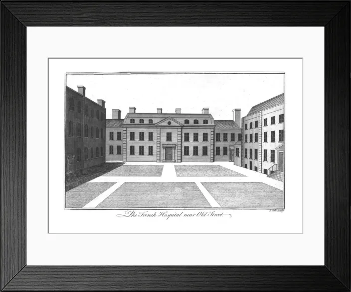Framed Print : The French Hospital near Old Street. c1756. Artist: Benjamin Cole Framed Print : The French Hospital near Old Street. c1756. Artist: Benjamin Cole
