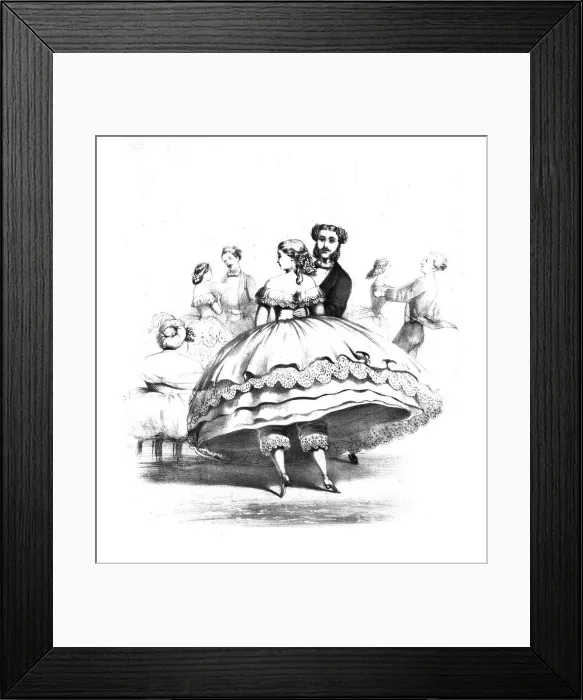 Framed Print : Crinoline in the Ball Room, c1859. Artist: CJ Culliford Framed Print : Crinoline in the Ball Room, c1859. Artist: CJ Culliford