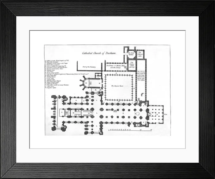 Framed Print : Cathedral Church of Durham, 18th century Framed Print : Cathedral Church of Durham, 18th century