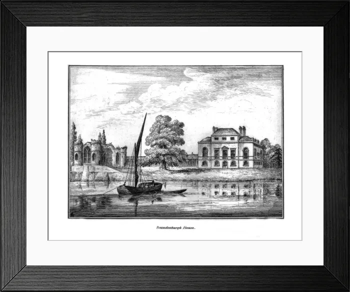 Framed Print : Brandenburgh House. c1790, (1795) Framed Print : Brandenburgh House. c1790, (1795)