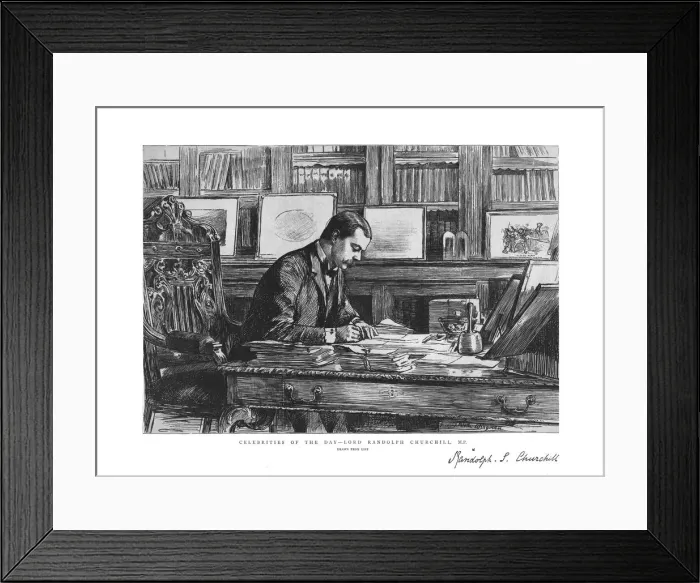 Framed Print : Celebrities of the Day - Lord Randolph Churchill, M. P. (1885) Framed Print : Celebrities of the Day - Lord Randolph Churchill, M. P. (1885)