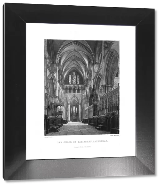 The Choir of Salisbury Cathedral, (c19th century). Artist: W Gray Junior