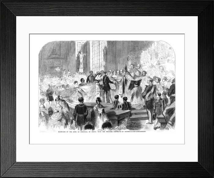Framed Print : Marriage of the King of Portugal, by Proxy, with the Princess Stephanie, 1858 Framed Print : Marriage of the King of Portugal, by Proxy, with the Princess Stephanie, 1858