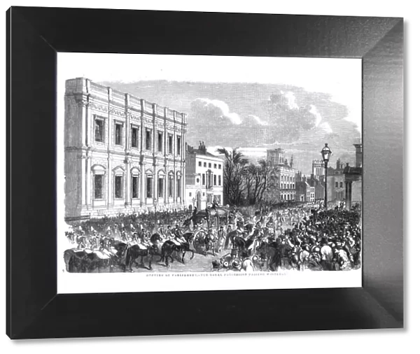 Opening of Parliament - The Royal Procession Passing Whitehall. 1854
