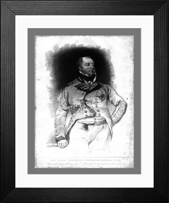 Framed Print : His Royal Highness Frederick, Duke of York, c1820s. Artist: J Wright Framed Print : His Royal Highness Frederick, Duke of York, c1820s. Artist: J Wright