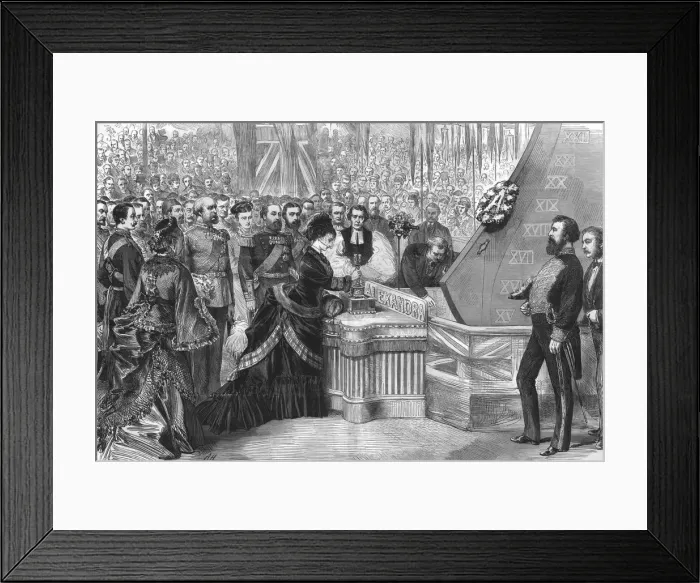 Framed Print : The Princess of Wales launching the new ironclad ship Alexandra, 1875 Framed Print : The Princess of Wales launching the new ironclad ship Alexandra, 1875