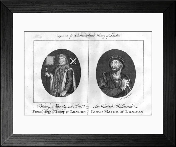 Framed Print : Lord Mayors of London, (c1784). Artist: James Record Framed Print : Lord Mayors of London, (c1784). Artist: James Record