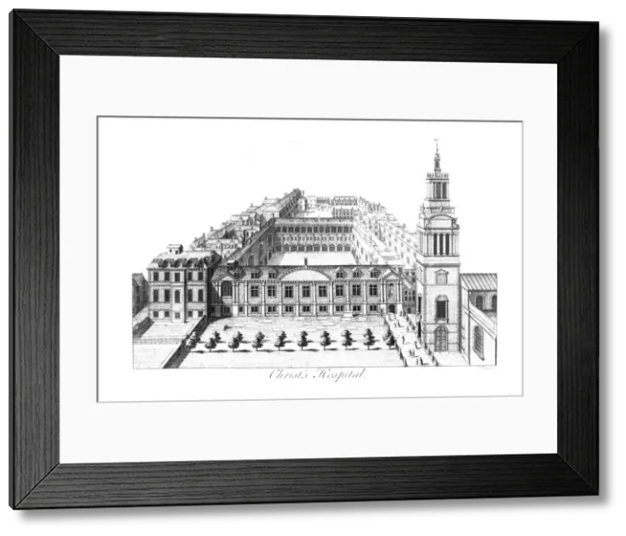 Framed Print : Christs Hospital. c1740. Artist: William Henry Toms Framed Print : Christs Hospital. c1740. Artist: William Henry Toms