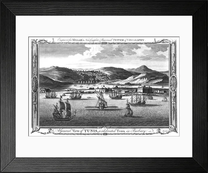 Framed Print : A General View of Tunis, a celebrated Town in Barbary. 1782. Artist: John Keyse Sherwin Framed Print : A General View of Tunis, a celebrated Town in Barbary. 1782. Artist: John Keyse Sherwin