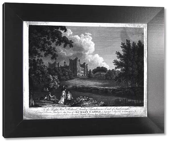 Lumley Castle, County Durham, c1779. Artists: William Byrne, Samuel Middiman