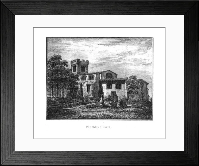 Framed Print : Finchley Church, 18th century Framed Print : Finchley Church, 18th century