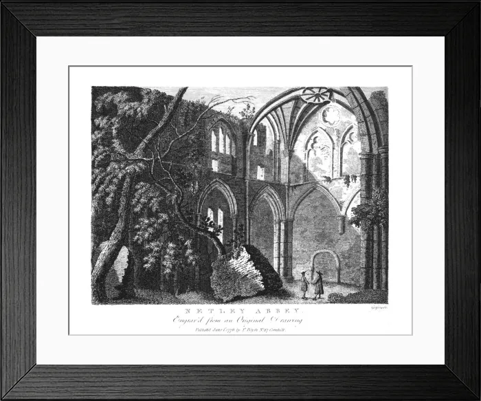 Framed Print : Netley Abbey, 1776. Artist: Richard Godfrey