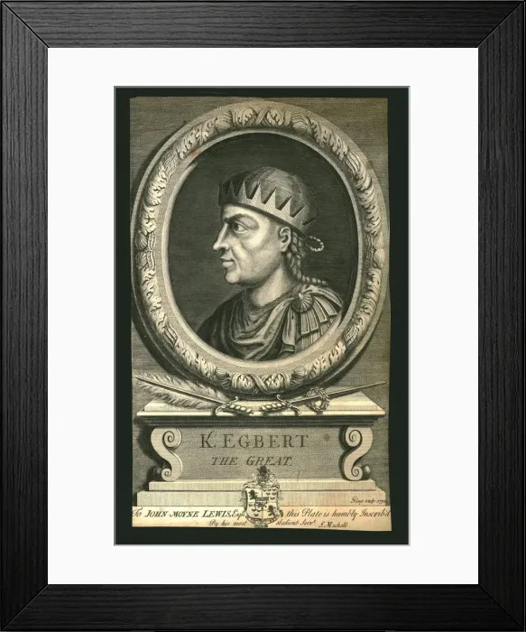 Framed Print : King Egbert The Great, (1732). Artist: G King Framed Print : King Egbert The Great, (1732). Artist: G King