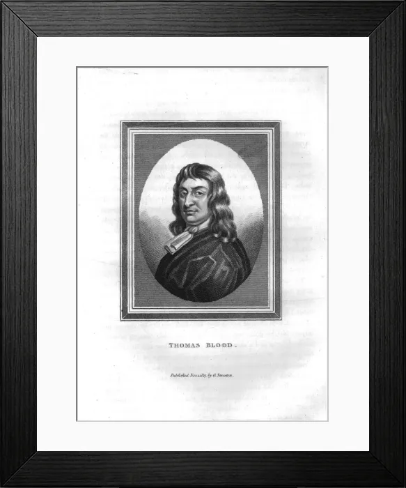 Framed Print : Thomas Blood, (1817) Framed Print : Thomas Blood, (1817)
