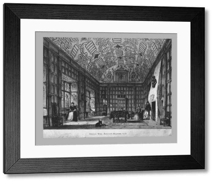 Framed Print : Drawing Room, Boughton-Malherbe, Kent. (mid 19th century) Framed Print : Drawing Room, Boughton-Malherbe, Kent. (mid 19th century)