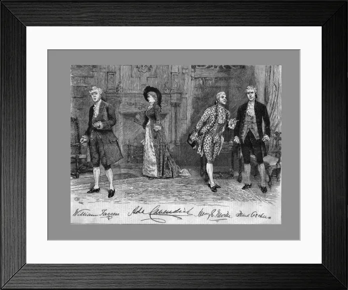 Framed Print : School for Scandal play at the Vaudeville Theatre, 1882 Framed Print : School for Scandal play at the Vaudeville Theatre, 1882