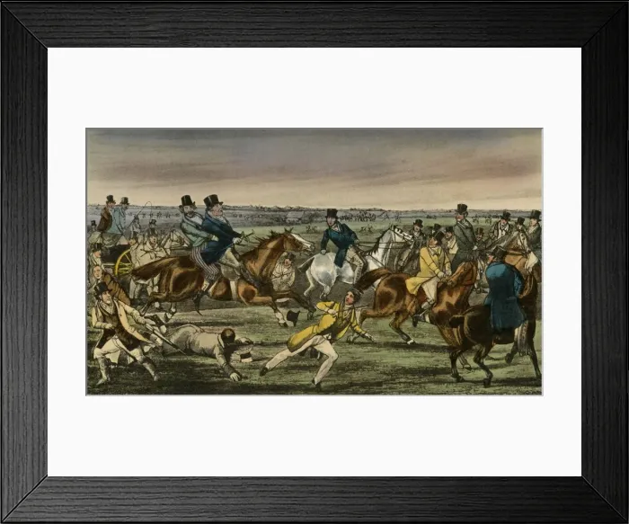 Framed Print : Mr. Jorrocks makes his Entree into the Newmarket Betting-ring, 1838. Artist Framed Print : Mr. Jorrocks makes his Entree into the Newmarket Betting-ring, 1838. Artist