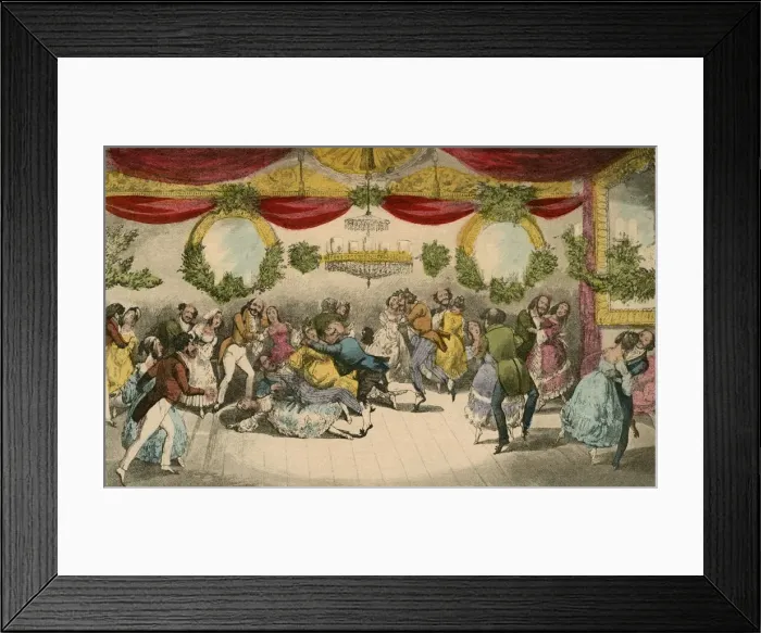 Framed Print : Mr. Jorrocks makes a Faux Pas at the Countess de Jacksons Ball, 1838. Artist Framed Print : Mr. Jorrocks makes a Faux Pas at the Countess de Jacksons Ball, 1838. Artist