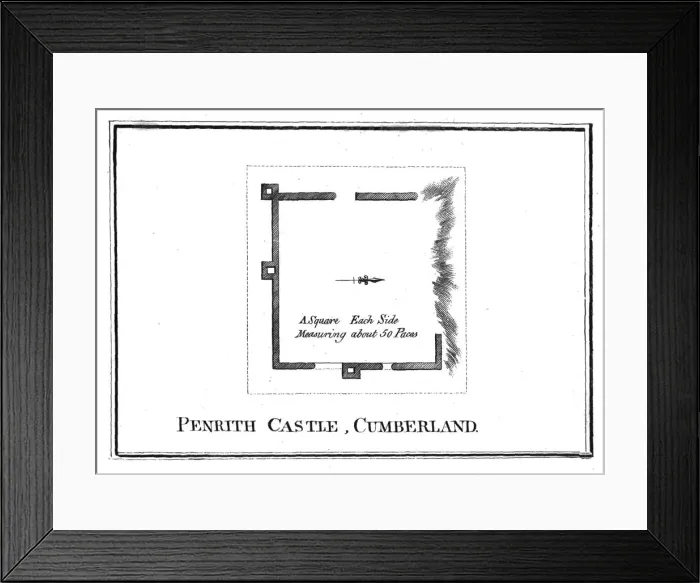 Framed Print : Plan of Penrith Castle, Cumberland, late 18th century Framed Print : Plan of Penrith Castle, Cumberland, late 18th century