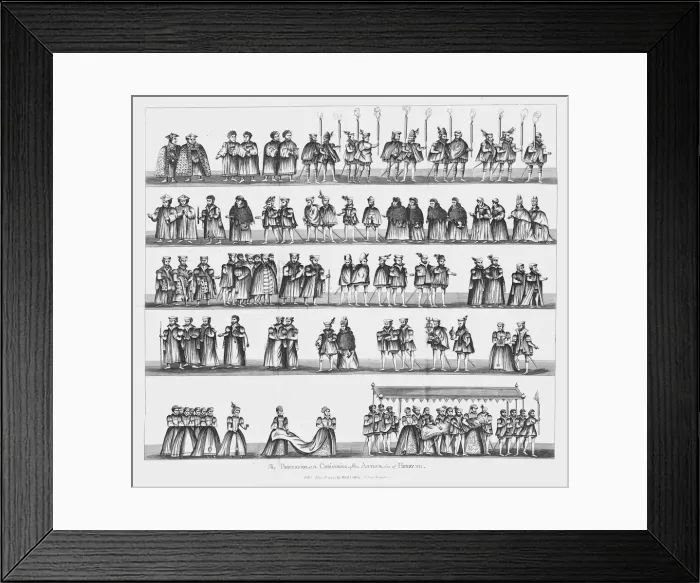 Framed Print : The Christening of Prince Arthur, 24 September 1486, (1782) Framed Print : The Christening of Prince Arthur, 24 September 1486, (1782)
