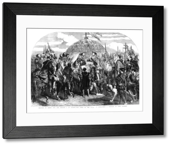 Framed Print : Meeting of Henry VIII and Francis I. at Ardres - The Field of the Cloth of Gold, 1520, (1855) Framed Print : Meeting of Henry VIII and Francis I. at Ardres - The Field of the Cloth of Gold, 1520, (1855)