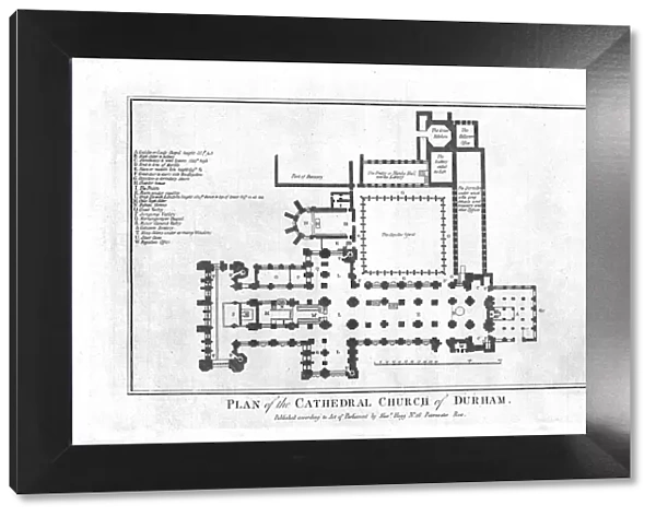 Plan of the Cathedral Church of Durham. late 18th century