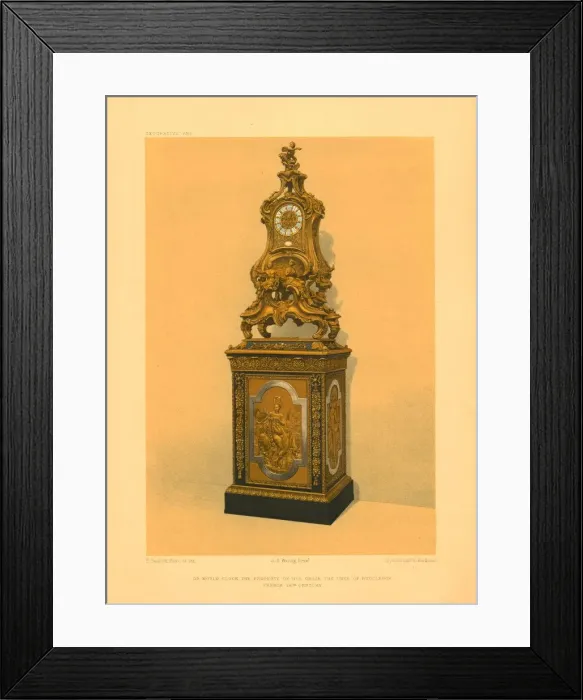 Framed Print : Or Moulu Clock, Property of His Grace the Duke of Buccleuch. French, 18th century Framed Print : Or Moulu Clock, Property of His Grace the Duke of Buccleuch. French, 18th century