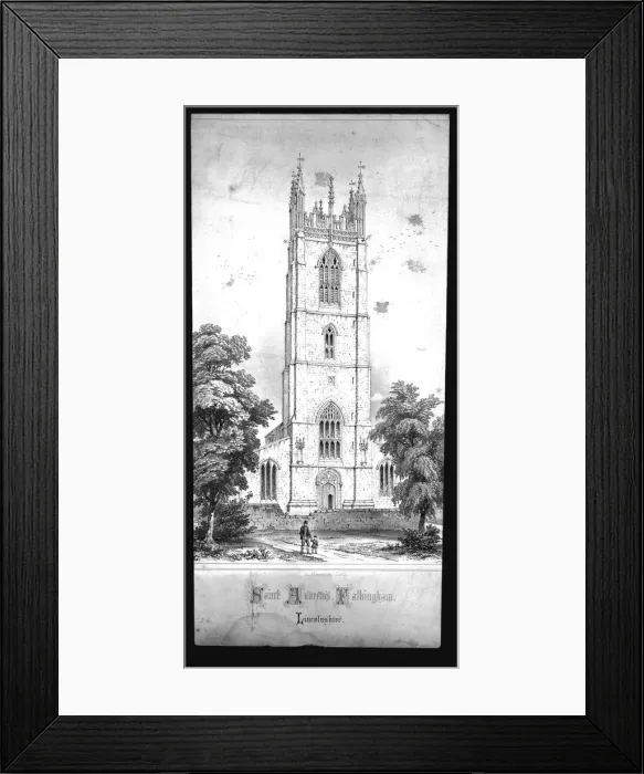 Framed Print : Saint Andrews Church, Falkingham, Lincolnshire, (early 19th century) Framed Print : Saint Andrews Church, Falkingham, Lincolnshire, (early 19th century)