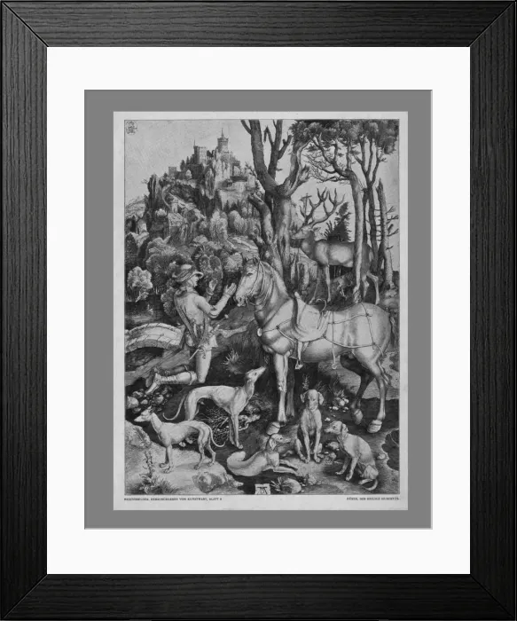Framed Print : St Eustace, c1501, (19th century) Framed Print : St Eustace, c1501, (19th century)