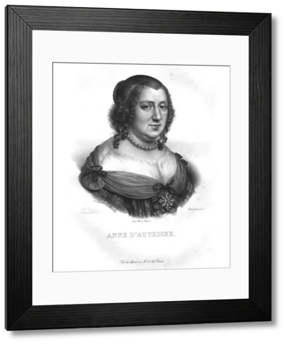 Framed Print : Anne of Austria, (c1820-1840). Artist: Zephirin Felix Jean Marius Belliard Framed Print : Anne of Austria, (c1820-1840). Artist: Zephirin Felix Jean Marius Belliard