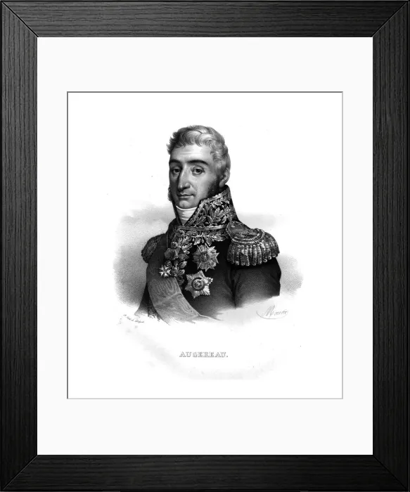 Framed Print : Pierre Francois Charles Augereau, Duke of Castiglione, (c1820s). Artist: Maurin Framed Print : Pierre Francois Charles Augereau, Duke of Castiglione, (c1820s). Artist: Maurin