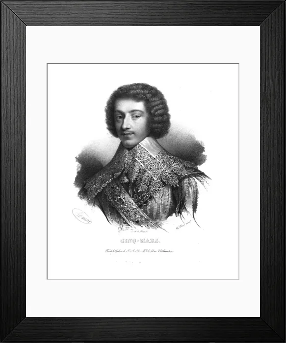 Framed Print : Henri Coiffier de Ruze, Marquis of Cinq-Mars, (c1820s). Artist: Maurin Framed Print : Henri Coiffier de Ruze, Marquis of Cinq-Mars, (c1820s). Artist: Maurin