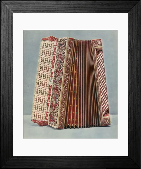 Framed Print : Harmonica made by Joseph Kebrdle, Horovice, 1948 Framed Print : Harmonica made by Joseph Kebrdle, Horovice, 1948