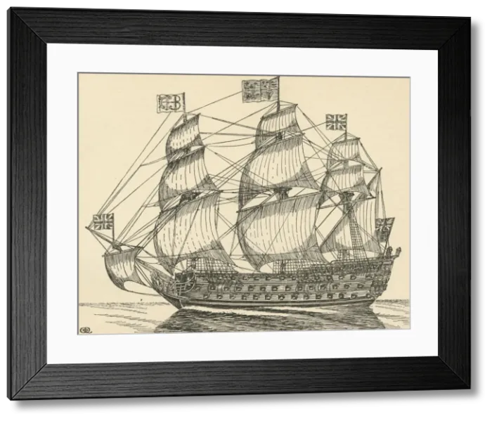 Framed Print : The Royal George, (1931). Artist: Charles Henry Bourne Quennell Framed Print : The Royal George, (1931). Artist: Charles Henry Bourne Quennell