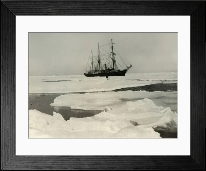 Framed Print : The Nimrod Pushing Her Way Through More Open Pack, c1908, (1909) Framed Print : The Nimrod Pushing Her Way Through More Open Pack, c1908, (1909)