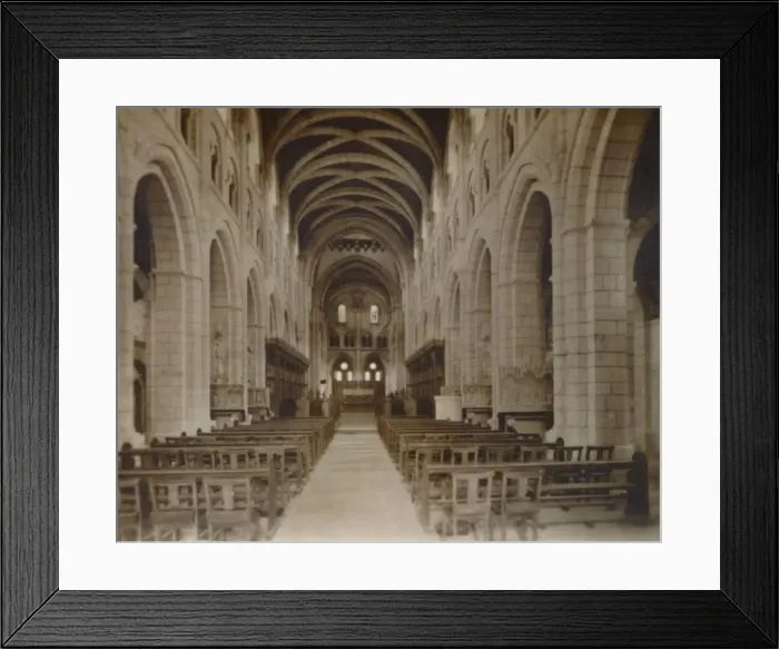 Framed Print : Buckfast Abbey Church, (Interior), late 19th-early 20th century Framed Print : Buckfast Abbey Church, (Interior), late 19th-early 20th century