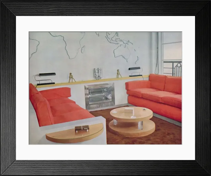 Framed Print : Study in Lord Louis Mountbattens London House, 1938 Framed Print : Study in Lord Louis Mountbattens London House, 1938