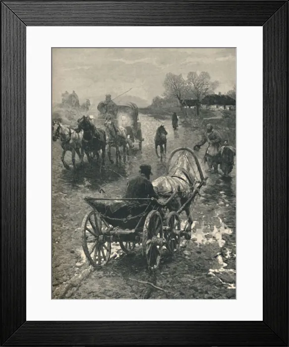 Framed Print : A Polish Village: November, 1886 Framed Print : A Polish Village: November, 1886
