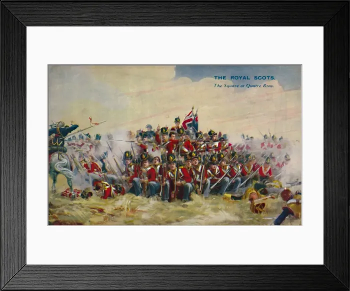 Framed Print : The Royal Scots. The Square at Quatre Bras, 1815, (1939) Framed Print : The Royal Scots. The Square at Quatre Bras, 1815, (1939)