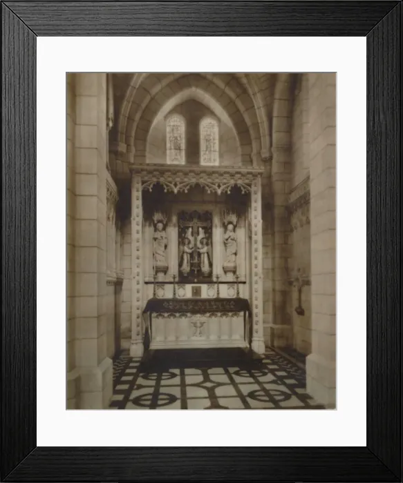 Framed Print : Holy Cross Chapel, Buckfast Abbey, late 19th-early 20th century Framed Print : Holy Cross Chapel, Buckfast Abbey, late 19th-early 20th century