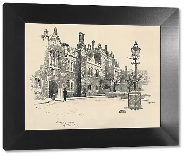 Old Charterhouse: The Masters Court, 1886. Artist: Joseph Pennell