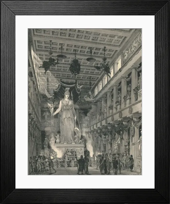 Framed Print : The Temple of Athene Parthenos, Restored, 1886. Artist: E Thiersch Framed Print : The Temple of Athene Parthenos, Restored, 1886. Artist: E Thiersch