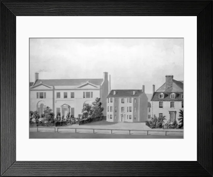 Framed Print : Marlborough House, Old Steine, About 1800, (1939) Framed Print : Marlborough House, Old Steine, About 1800, (1939)