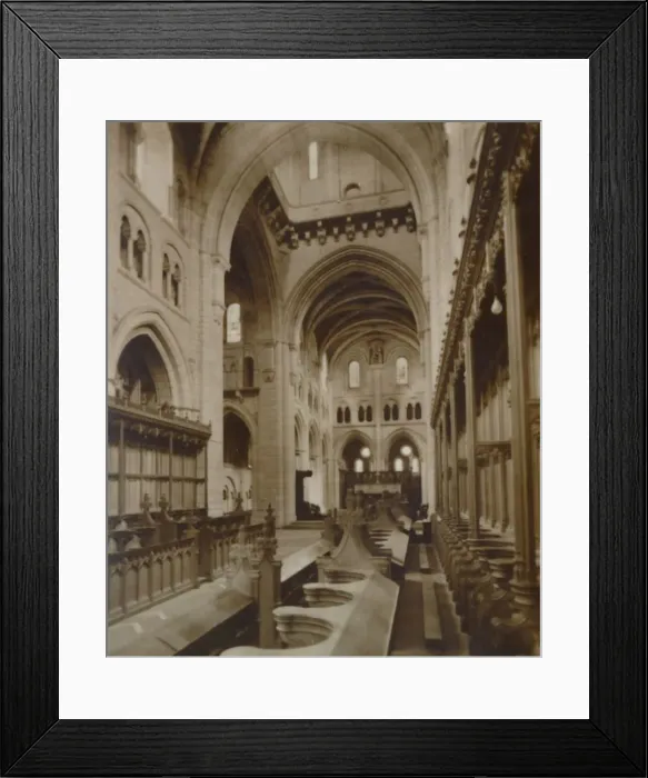 Framed Print : Section of the Interior, Buckfast Abbey Church, late 19th-early 20th century Framed Print : Section of the Interior, Buckfast Abbey Church, late 19th-early 20th century