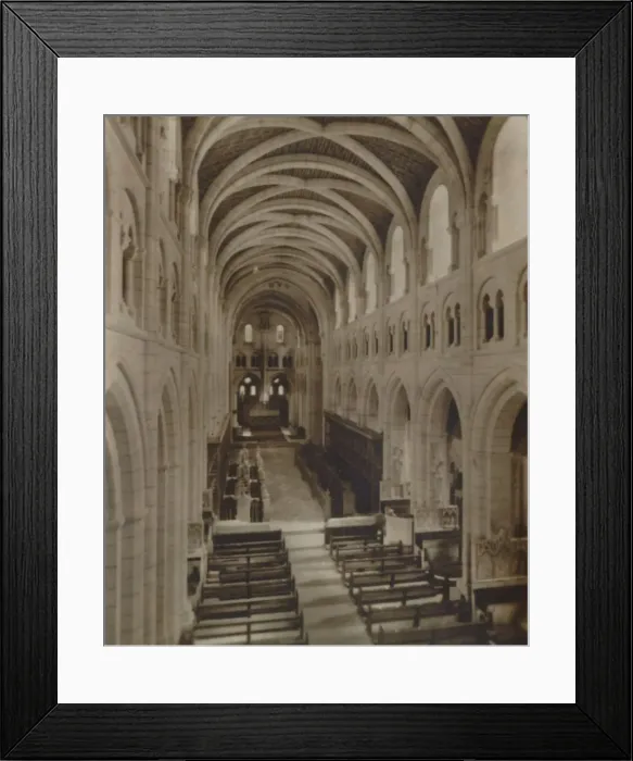 Framed Print : Buckfast Abbey Church (Interior), late 19th-early 20th century Framed Print : Buckfast Abbey Church (Interior), late 19th-early 20th century