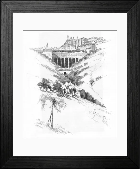 Framed Print : Urbino, 1886. Artist: Joseph Pennell Framed Print : Urbino, 1886. Artist: Joseph Pennell