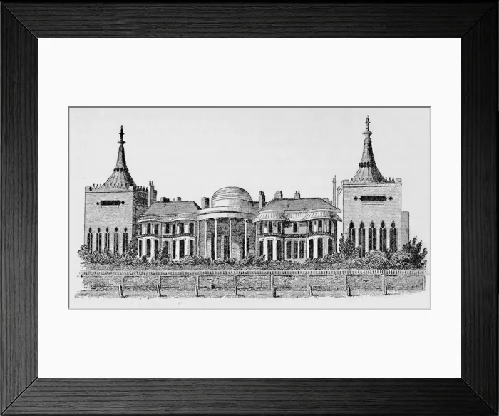 Framed Print : View of the Pavilion taken from Wrights Circulating Library, May 1818, (1939) Framed Print : View of the Pavilion taken from Wrights Circulating Library, May 1818, (1939)