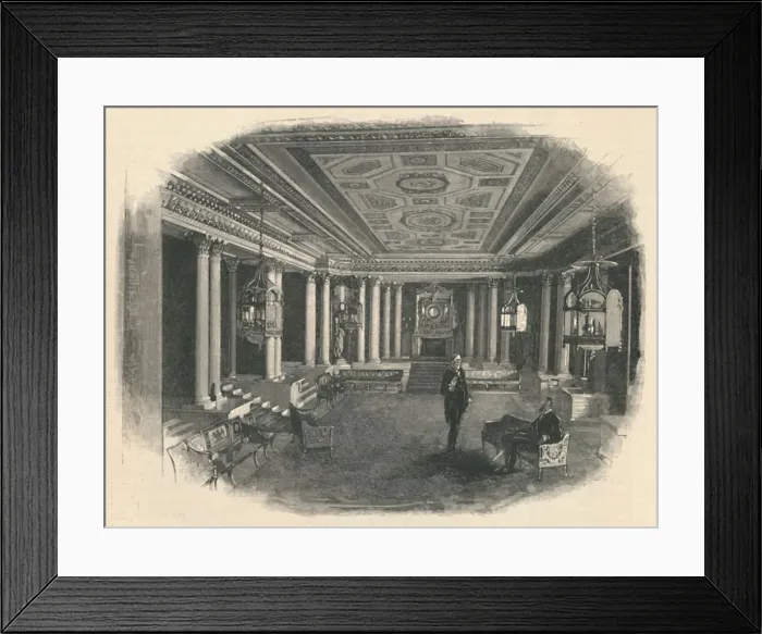 Framed Print : Buckingham Palace: The Marble Hall, 1886 Framed Print : Buckingham Palace: The Marble Hall, 1886